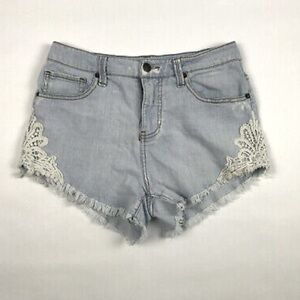 Mossimo Embroidered Denim High Rise Shorts, 8/29